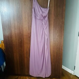 Azazie One-Shoulder Mauve Gown